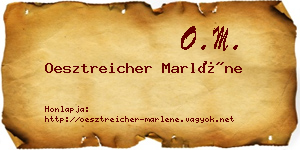 Oesztreicher Marléne névjegykártya